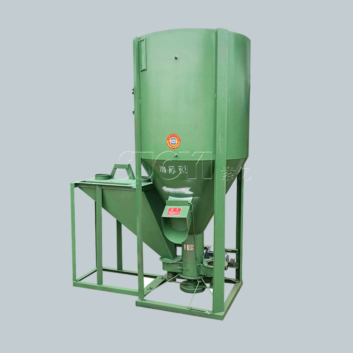 养殖场猪羊饲料机 五谷颗粒拌料搅拌罐 立式粉碎搅拌一体饲料机-阿里