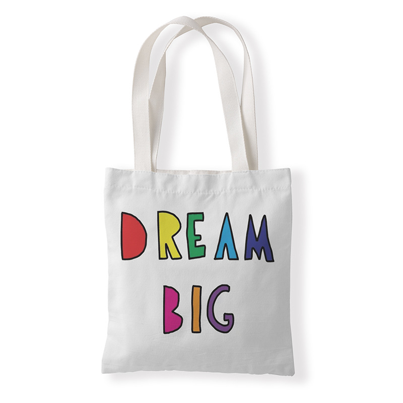 Creative Letters Artistic Fresh All-Match Bag Casual Student Coin Pocket Creative Shopping Bag Hand Bag