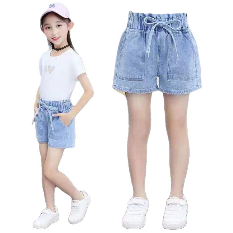 童装女童牛仔短裤夏季新款中大宝宝洋气潮流女孩宽松儿童热裤
