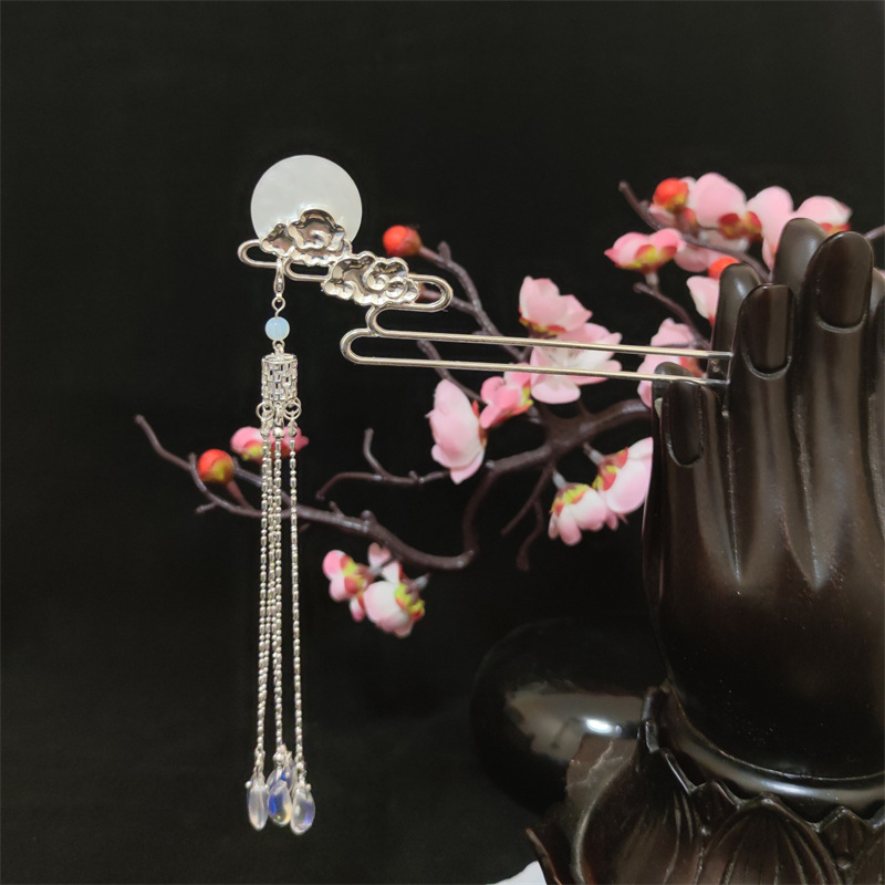 古装配饰流苏发簪仙气女古风超仙简约复古发钗汉服步摇头饰