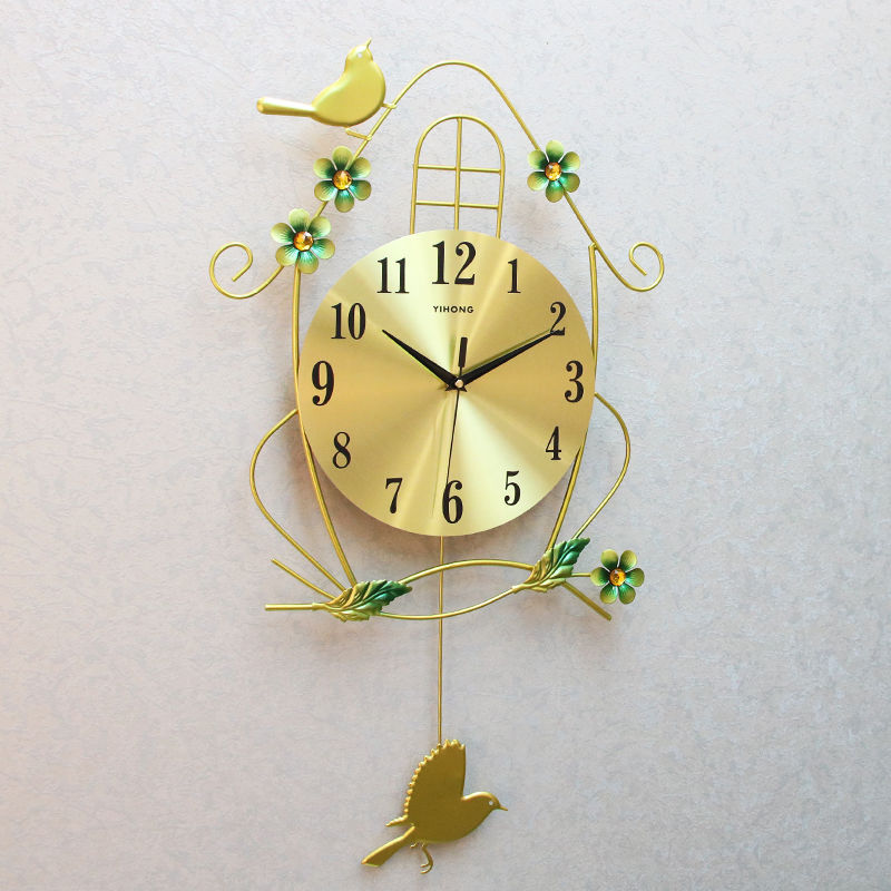 Modern Minimalist Decoration Swing Clock Wall Clock Pocket Watch Personality Hallway Living Room Creative Quartz Clock Clock Clock