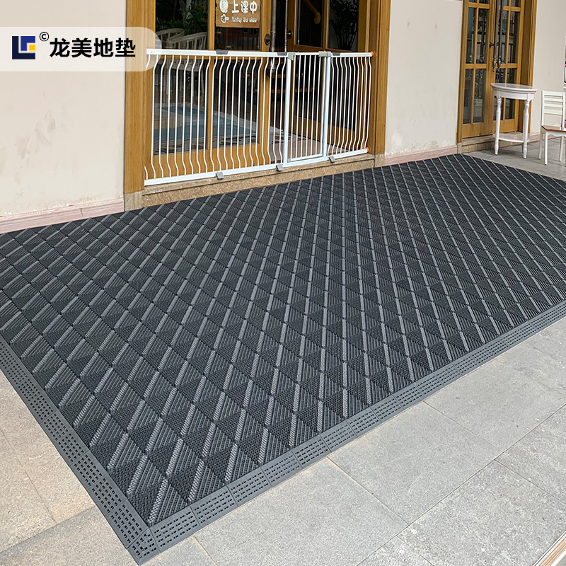 0万块三合一地垫进门防滑垫室外入户门脚垫拼接除尘垫门口镂空脚垫