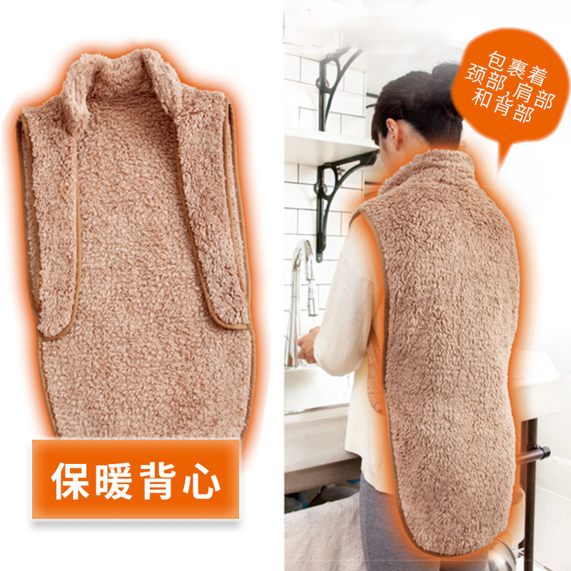 出口日本冬季防寒保暖背心后背发热长款马甲女-阿里巴巴