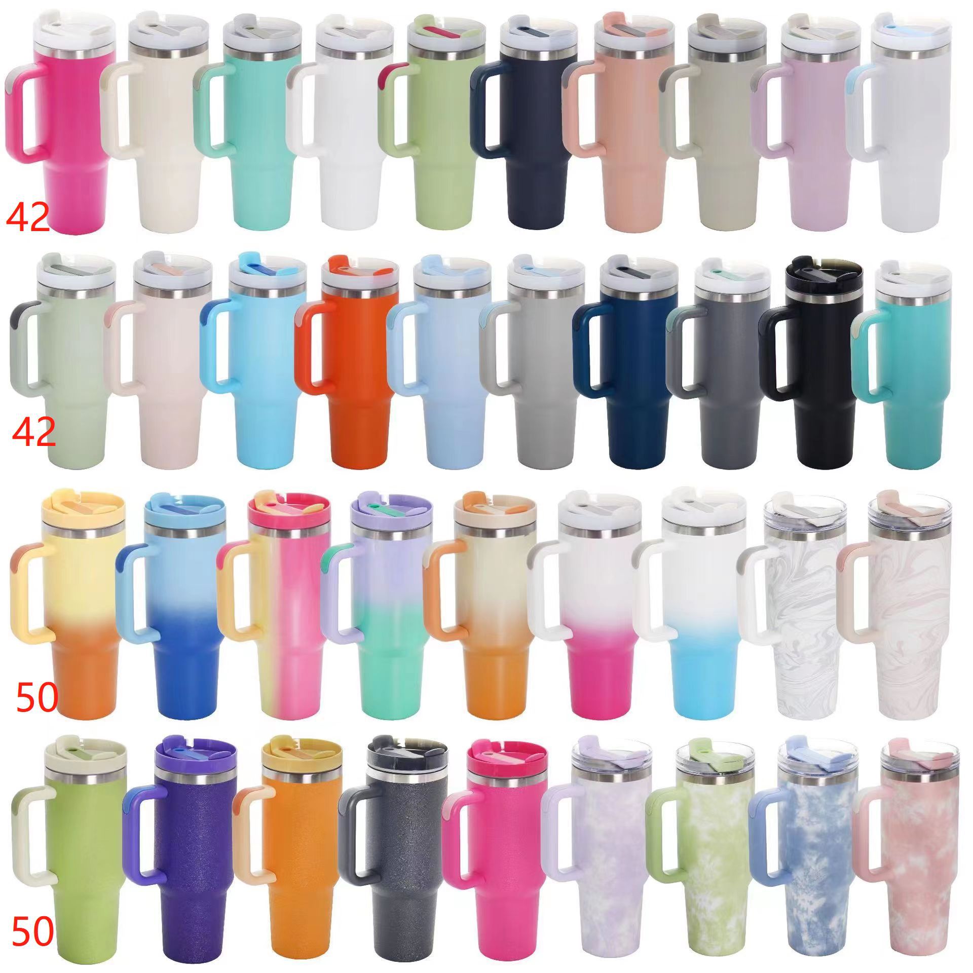 Popular Barbie Barbie40oz Handle Cup 304 Stainless Steel Travel Cup Portable Ice Cream Straw Thermal Insulation Cup