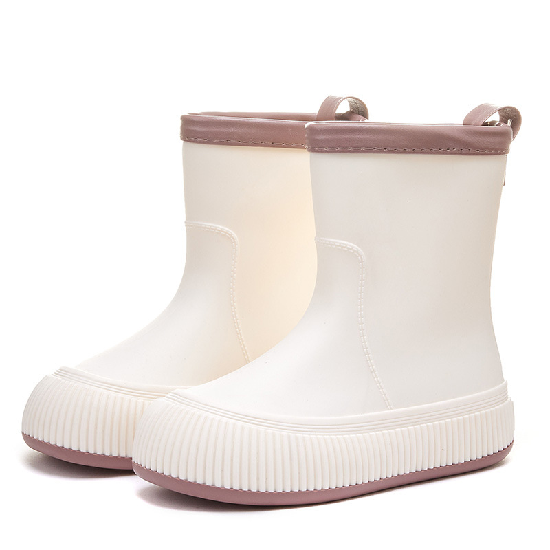 跨境中筒雨靴防滑厚底雨鞋女学生加绒保暖水胶靴厚底外穿水鞋外贸