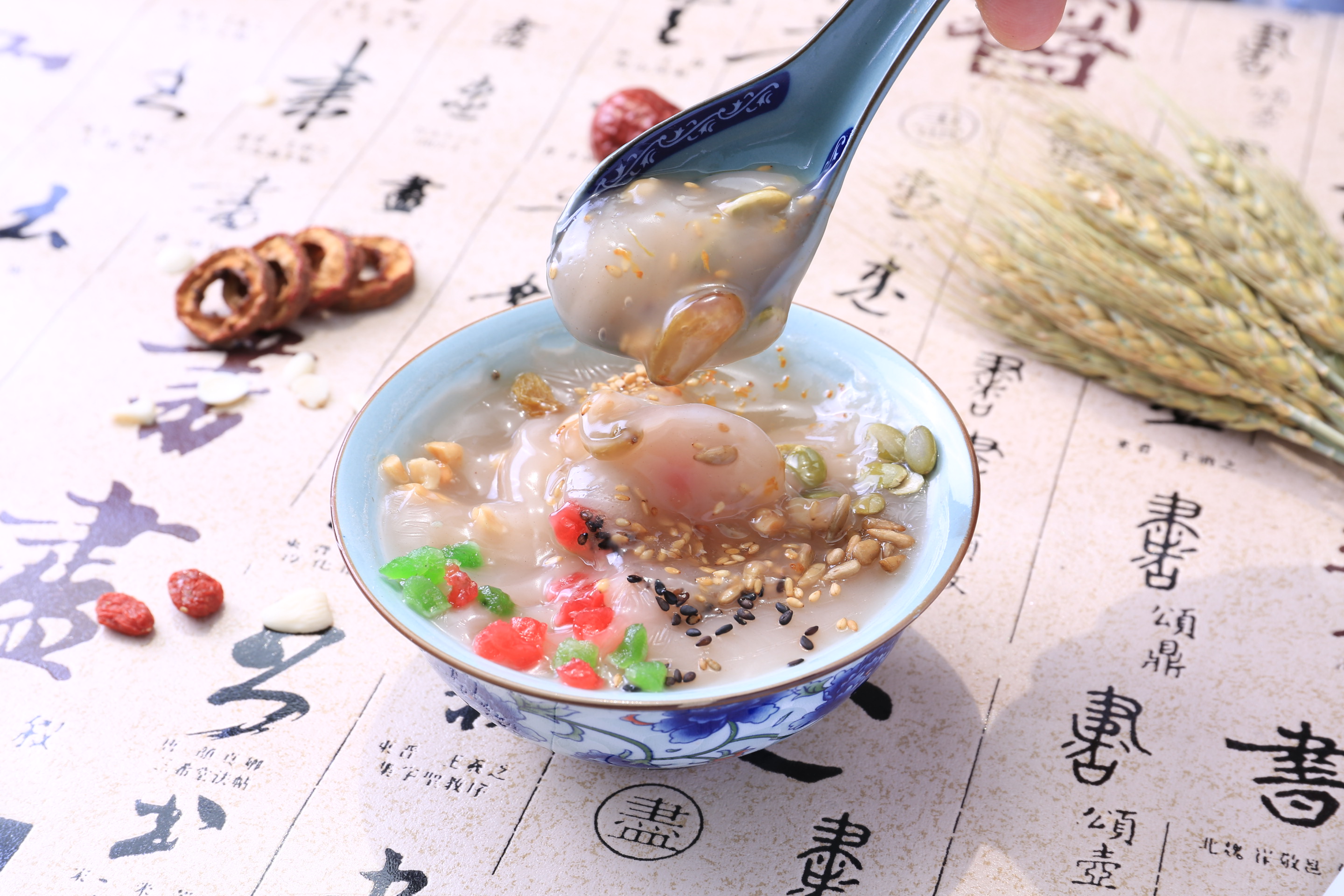 古文化街大铜壶黍子面秫子面高粱面南市食品街小吃天津传统茶汤