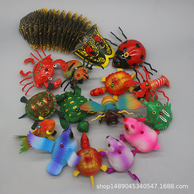 经典怀旧拉线儿童玩具小礼物兔子龙虾乌龟动物跑江湖地摊货源批发