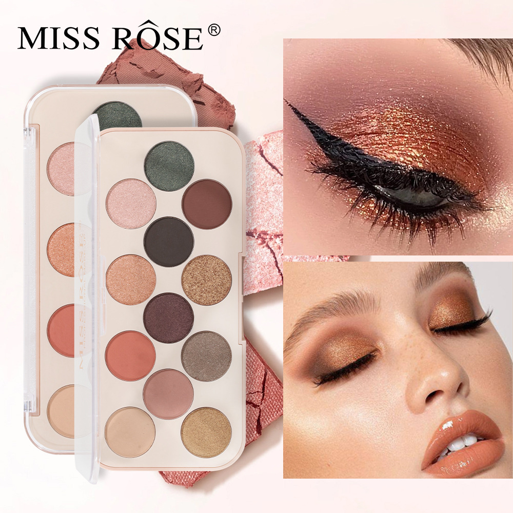 Amazon New Multicolor Matte Eyeshadow Palette Makeup Lasting Easy to Color Shimmer Eyeshadow Blusher Plate Foreign Trade Wholesale