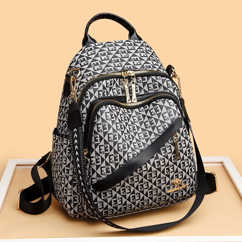 Fashion Women's Backpack 2024 New Western Style Shoulder Bag Travel Bag