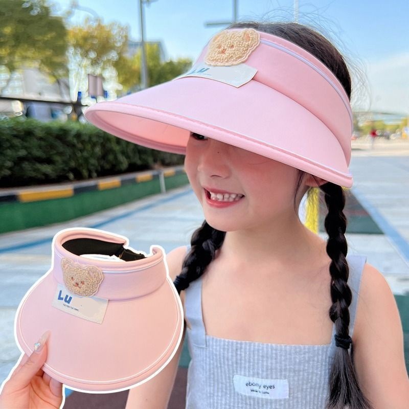 Children's Sun Protection Sun Hat Summer Sun Protection Hat Boys Girls Bear Sun Hat Children's Sun Protection Hat Uv Protection