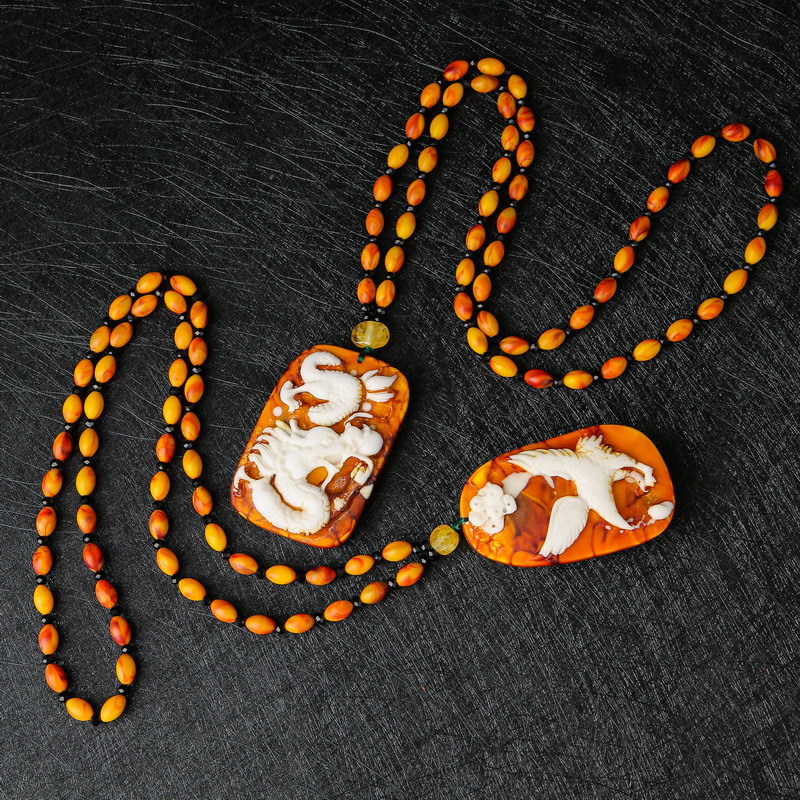 新款仿龙涎香龙牌毛衣链自然留香招财貔貅吊坠直播一件代发饰品