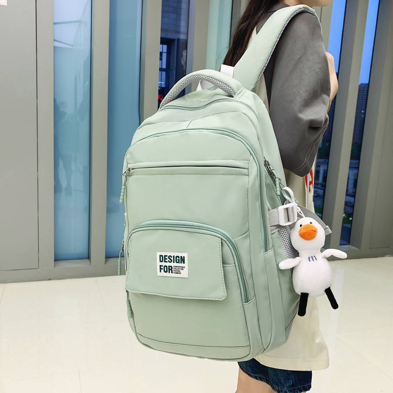 Backpack Simple Korean Style Large Capacity Travel Backpack Female Casual Japanese Junior High School Student High School and College Student Schoolbag Male