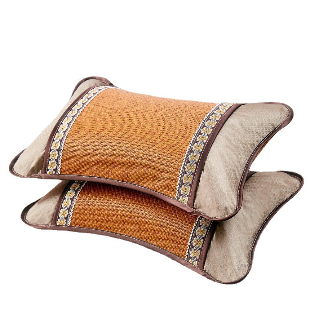 夏天凉席枕头成人茶叶凉枕冰丝藤竹枕大单人凉爽小枕头男夏季家用