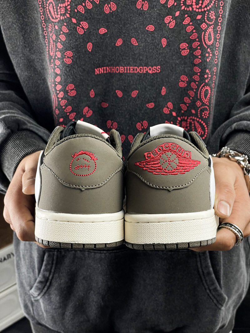 青春潮流aj1藤原浩闪电倒钩低帮板鞋四季款休闲男鞋女鞋湖人白橙