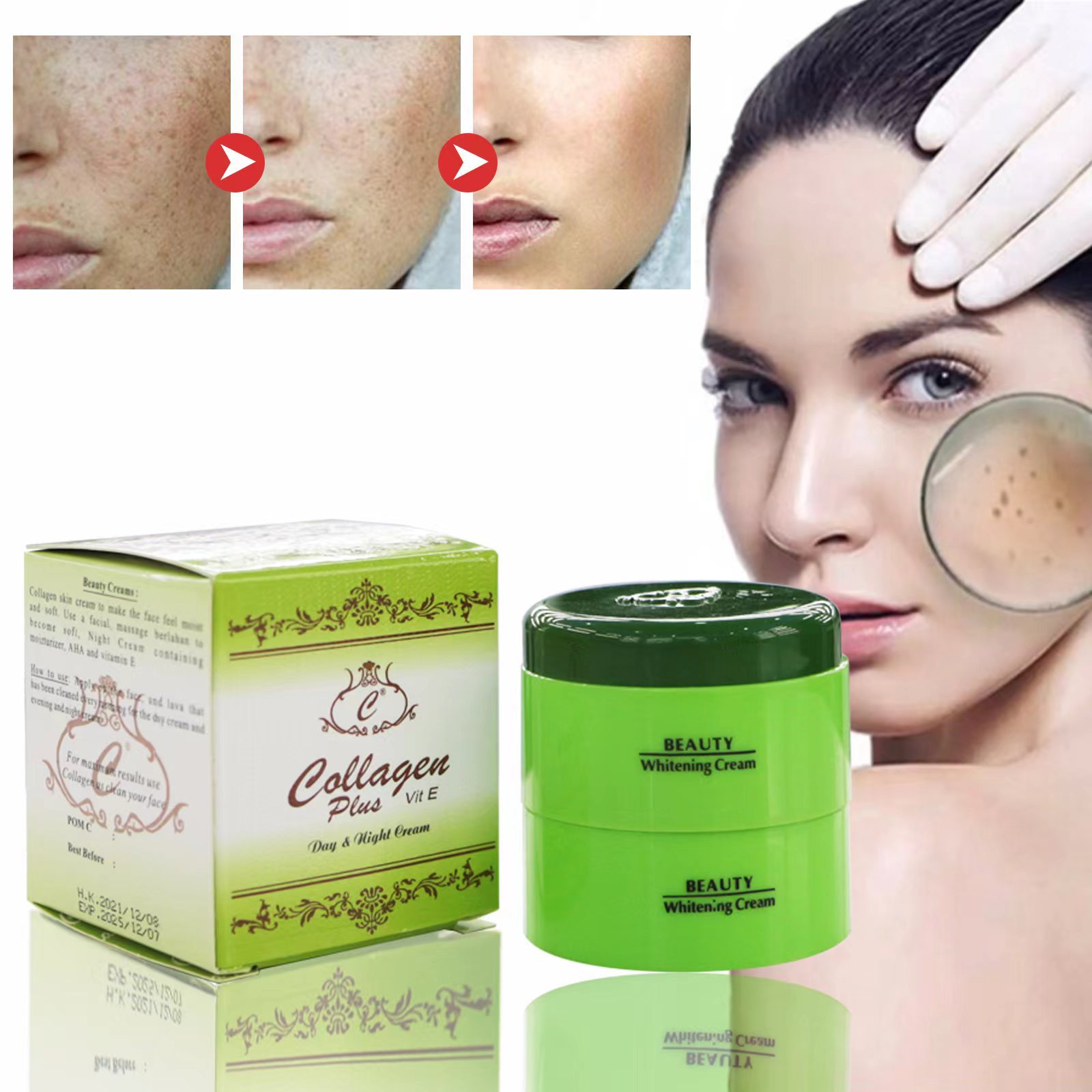 外单专供 护肤早霜晚霜淡化黑色素淡化细纹面霜collagen whitenin