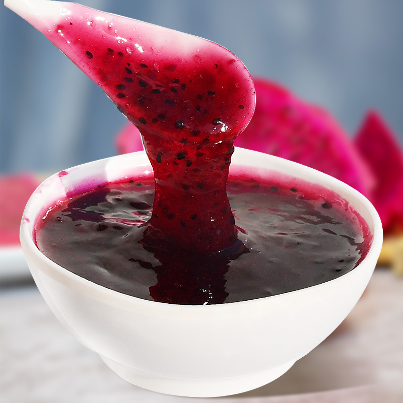 2kg火龙果酱奶茶店专用奶茶原料 草莓芒果酱饮料果汁刨冰调味原料