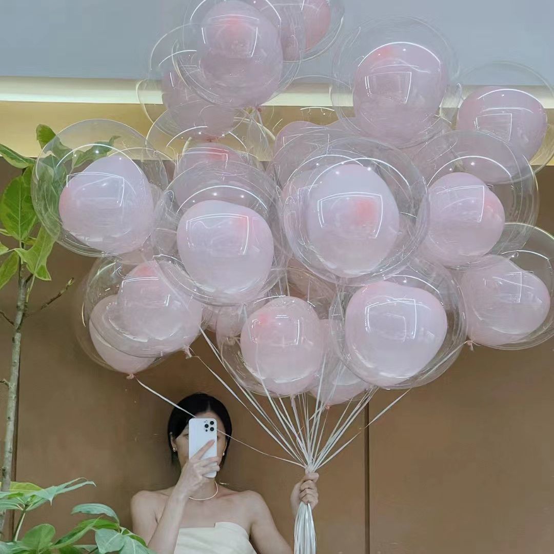 网红跨年气球放飞心愿爱心气球爆款氦气心形庆典新年气球儿童摆摊