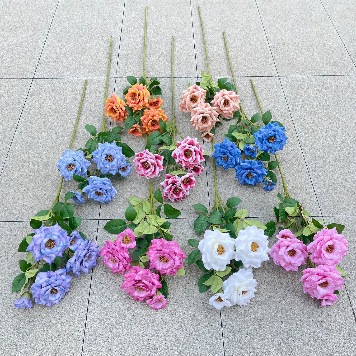 5头手感月季 仿真花 婚庆居家装饰假花 批发-阿里巴巴