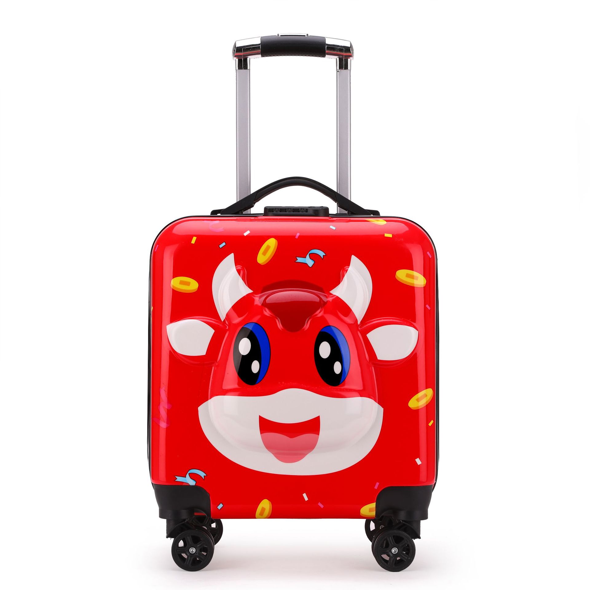 New Children's Trolley Case Luggage 18-Inch Boarding Bag Cartoon Suitcase Trolley Case Gift Box Printed Logo