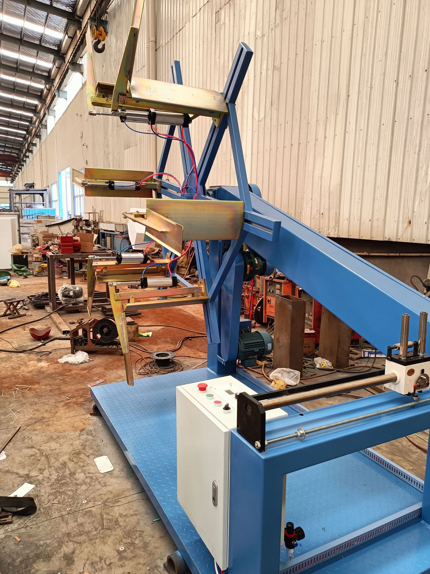 pe供水管收卷机pe管收卷机pp管收卷机75管盘管机双壁波纹管收卷机