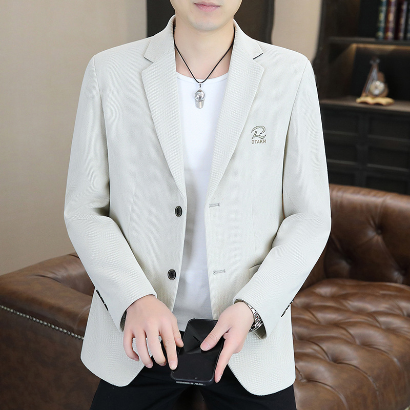 2024新款男式小西服中青年韩版修身西装外套高端男装休闲单西男款