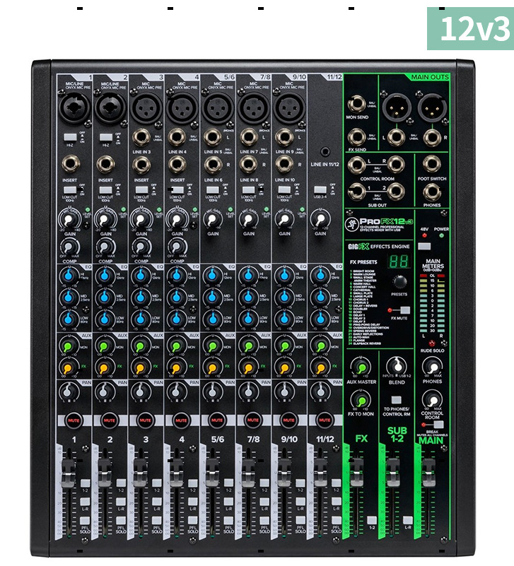 runningman 美奇调音台 profx12v3 12路带效果器模拟调音台音响
