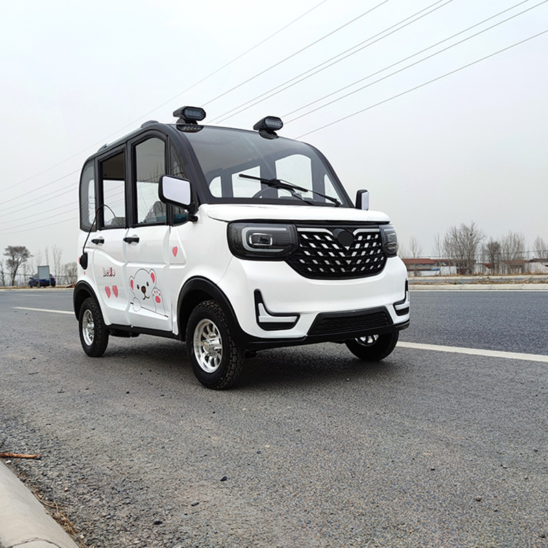 电动四轮家用接送孩子老年代步车 四门四座女士电动轿车