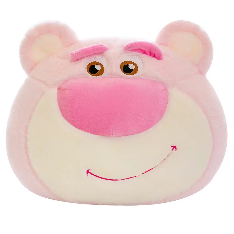 批发外贸草莓熊大靠枕毛绒玩具粉色大熊抱枕公仔可爱生日礼物玩偶