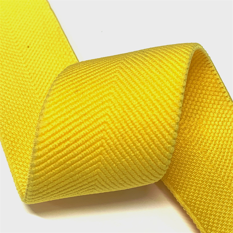 Factory in Stock 4cm Word Band Color Thickened Single-Sided Herringbone Elastic Band Belt Clothing Accessories