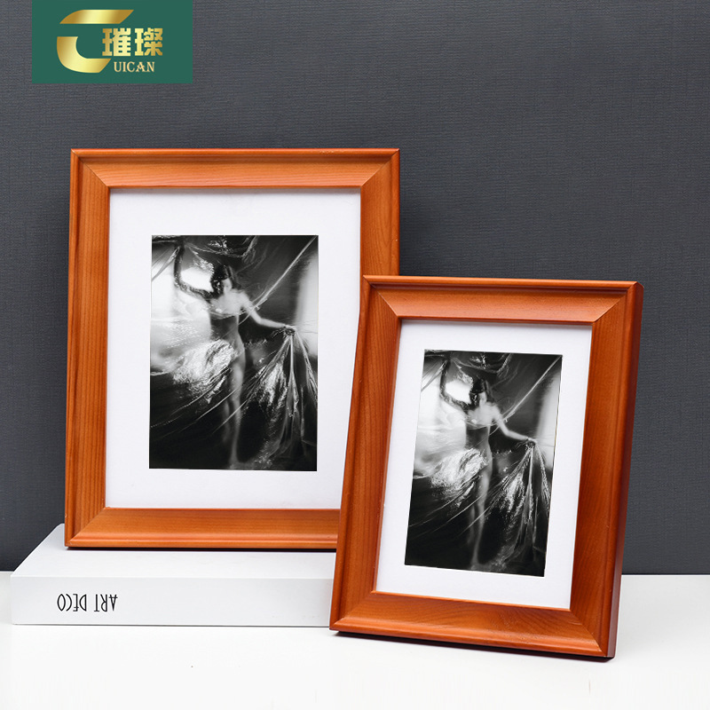 实木北欧正方形挂墙装裱画框16寸12寸10书法相框40厘米35cm30简约