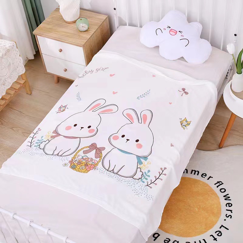 Bamboo Fiber Blanket Baby's Bath Towel Children's Summer Thin Baby Double Layer Airable Cover Newborn Swaddling Towel Wholesale