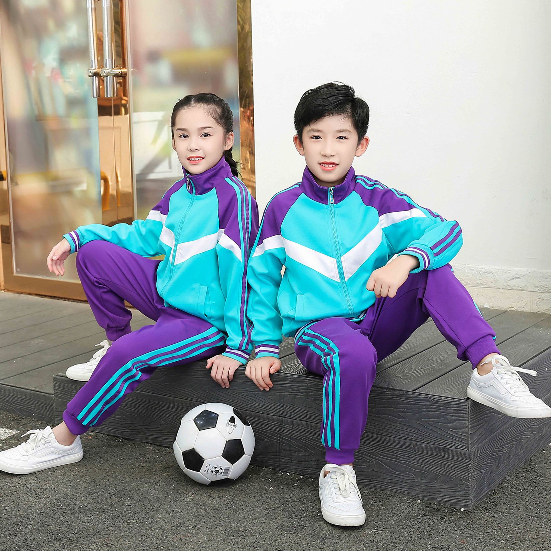 高中学生校服秋冬图片