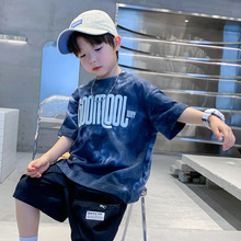 反光潮牌童装男童短袖夏季2024年新款韩版儿童T恤服装中大童半袖