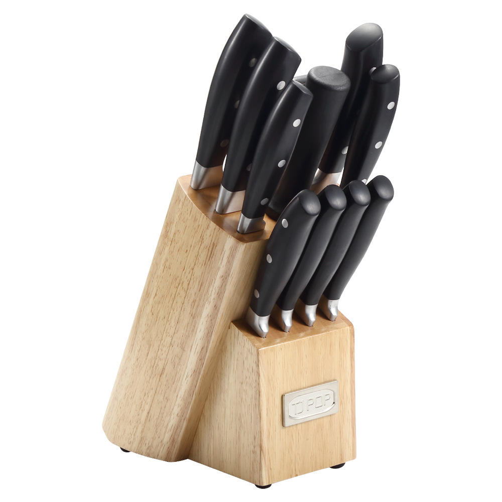 刀具套装厨房不锈钢礼品套刀具多件套装菜刀套装家用木刀座可定制