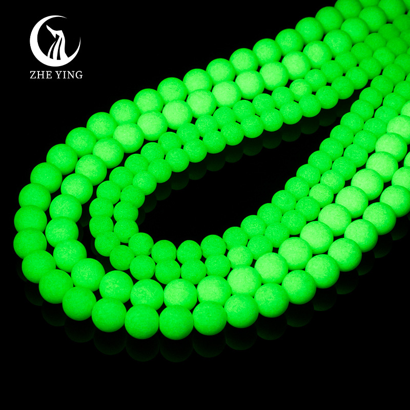 Luminous Facet round Beads a String of Beads Semi-Finished Bracelet Necklace DIY Ornament Crystal Glass Luminous Beaded Wholesale