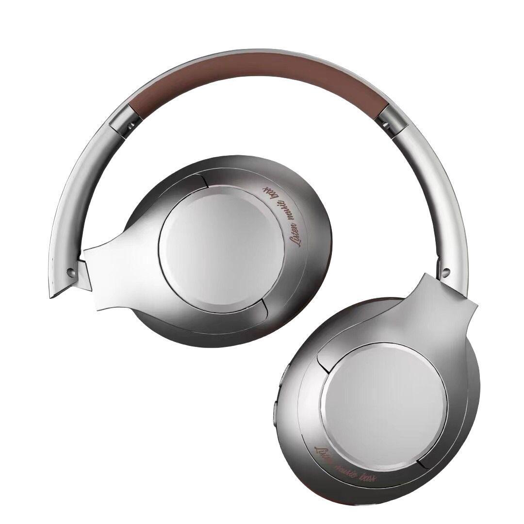901 New Cross-Border Retro Metal Headset Bluetooth Headset Wireless Headset E-Sports Games Noise Reduction Stereo