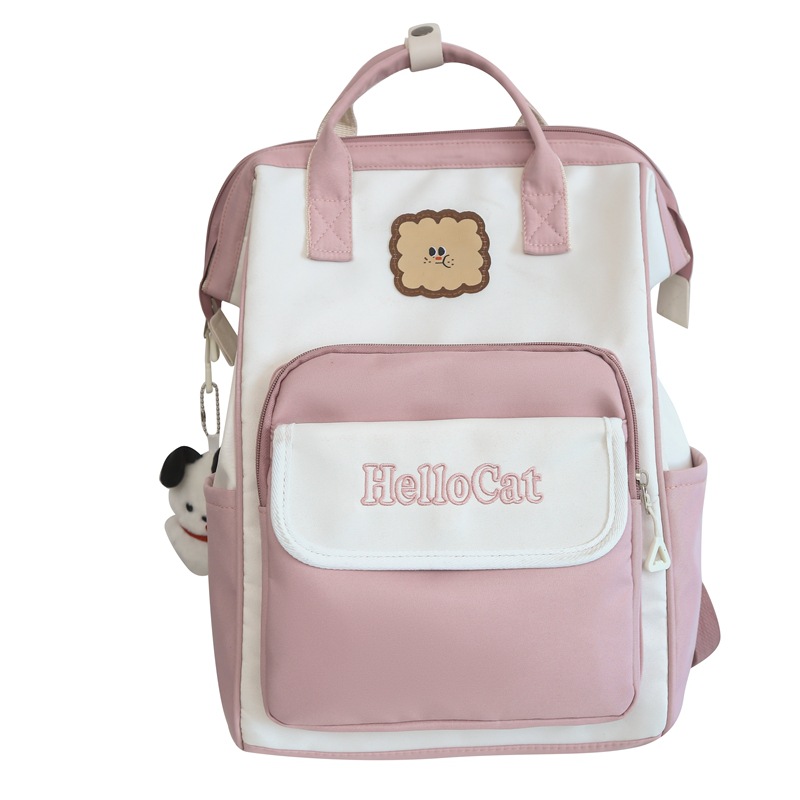 Backpack Female Ins Trendy Japanese Harajuku Style Cool Contrast Color Student Schoolbag Casual Simple Small Backpack