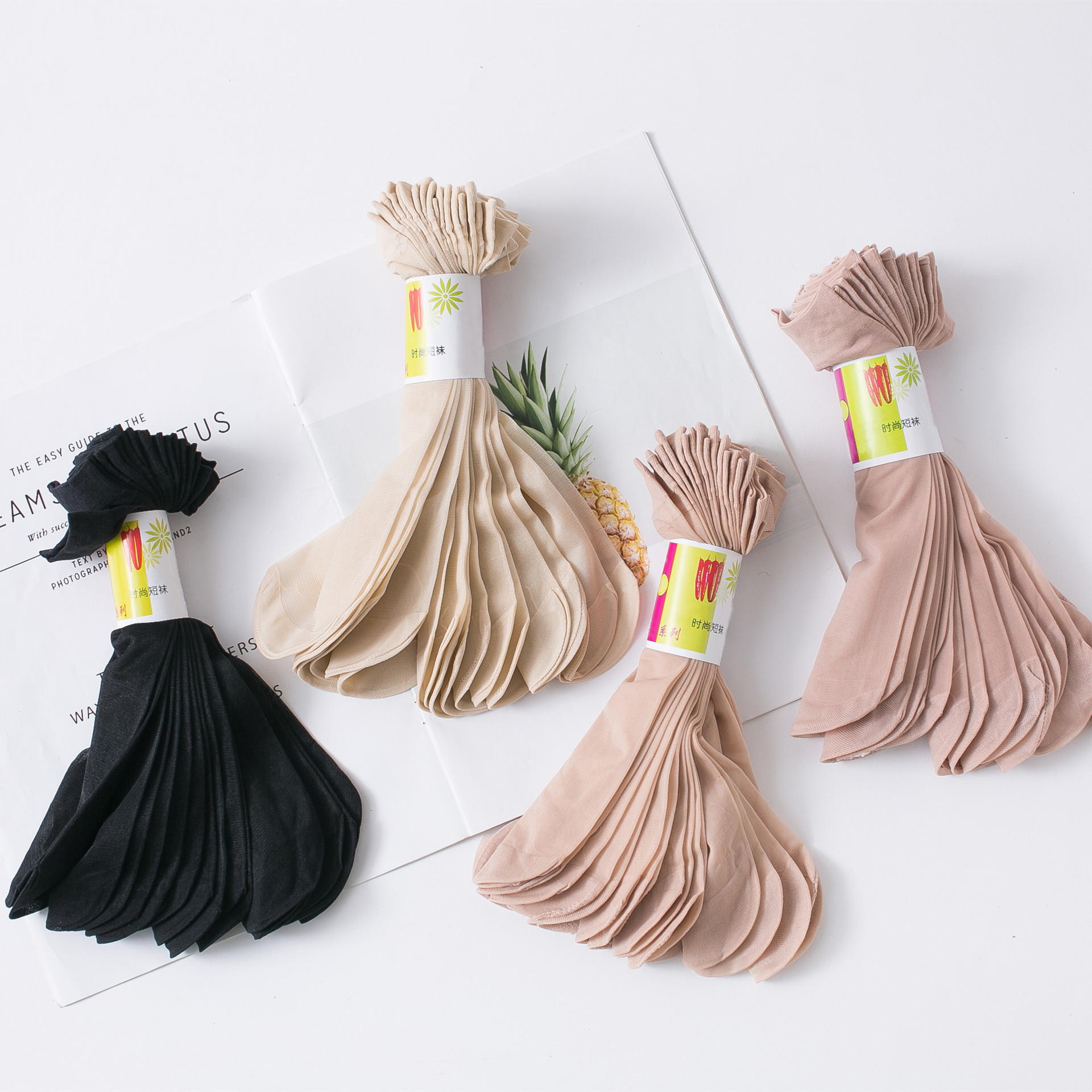 定型款锦纶短袜 夏季丝袜 便宜的地摊袜子-阿里巴巴