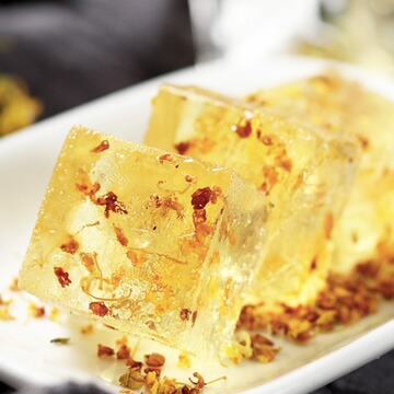 水晶桂花糕桂花糖冰晶糕桂花凉糕冻糕广西桂林产糕点软糖水晶糕