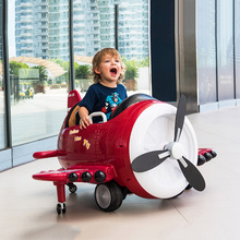 儿童电动车四轮遥控汽车婴幼儿玩具车可坐人宝宝男女小孩飞机童车