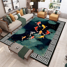 新中式国风复古地毯客厅茶几沙发垫简约禅意书房卧室床边满铺地垫