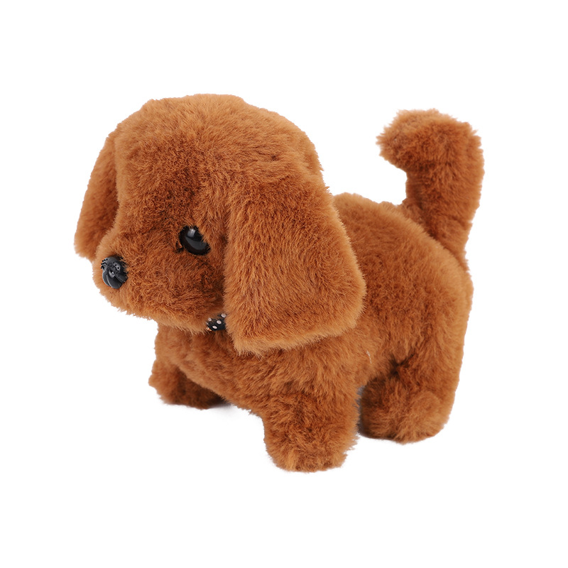 Simulation Electric Dog Plush Electric Puppy Can Walk, Call, Nod, Tail, Children the Toy Dog Factory Direct Supply