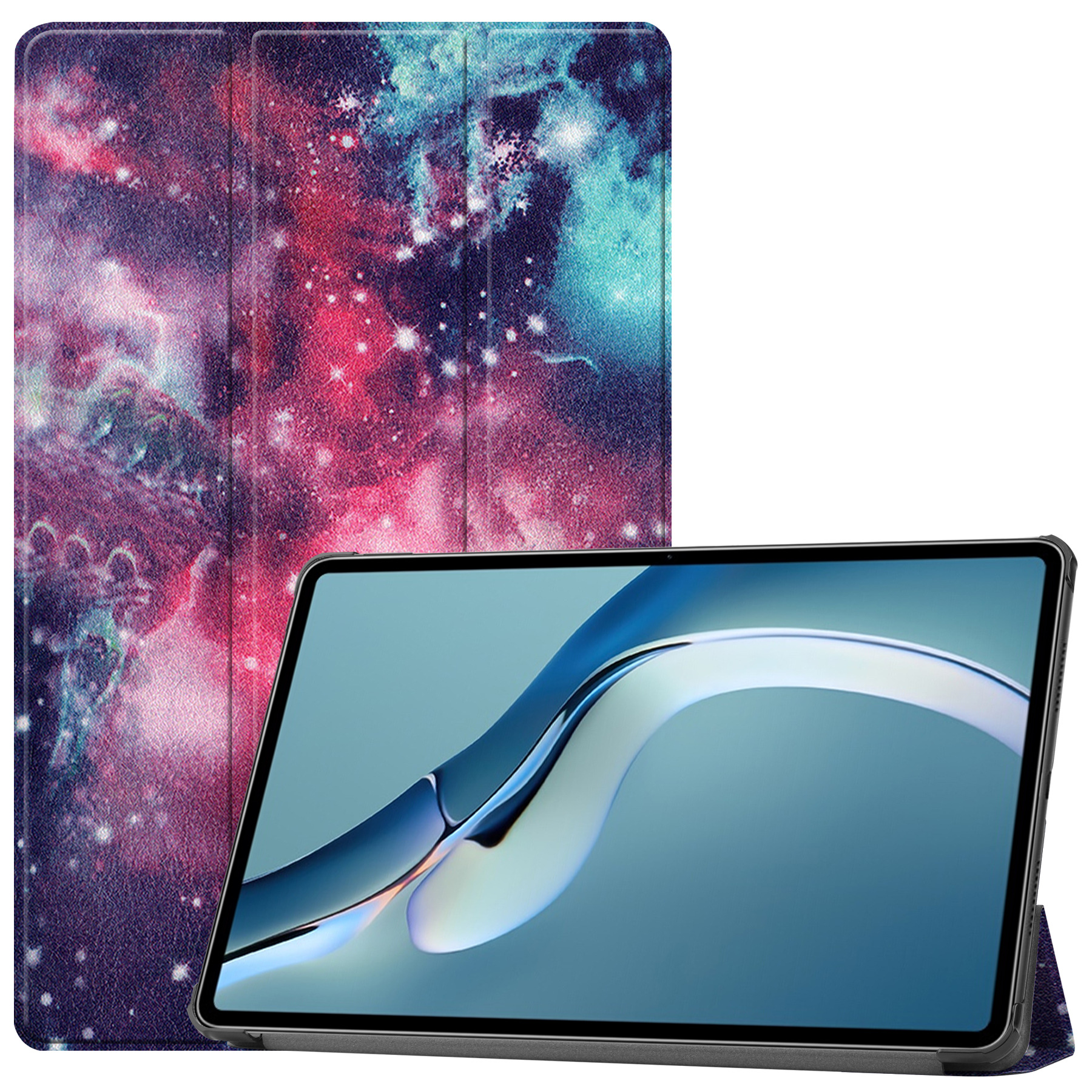 适用新款华为matepadpro12.6平板保护壳三折彩绘12.6英寸保护套壳