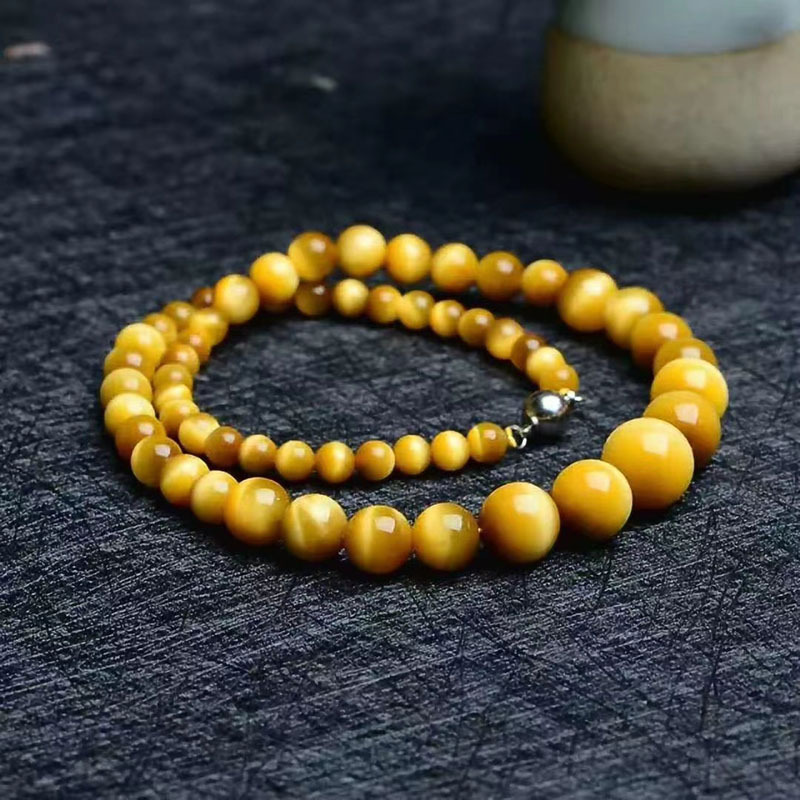互鑫金虎眼项链塔链长珠链 毛衣链生日礼物饰品 尺寸6一14mm-阿里巴巴