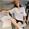 With children T-shirt children T-shirts Short sleeved Teenagers Rainbow leisure time Short sleeved T-shirt Combed T-shirt wholesale