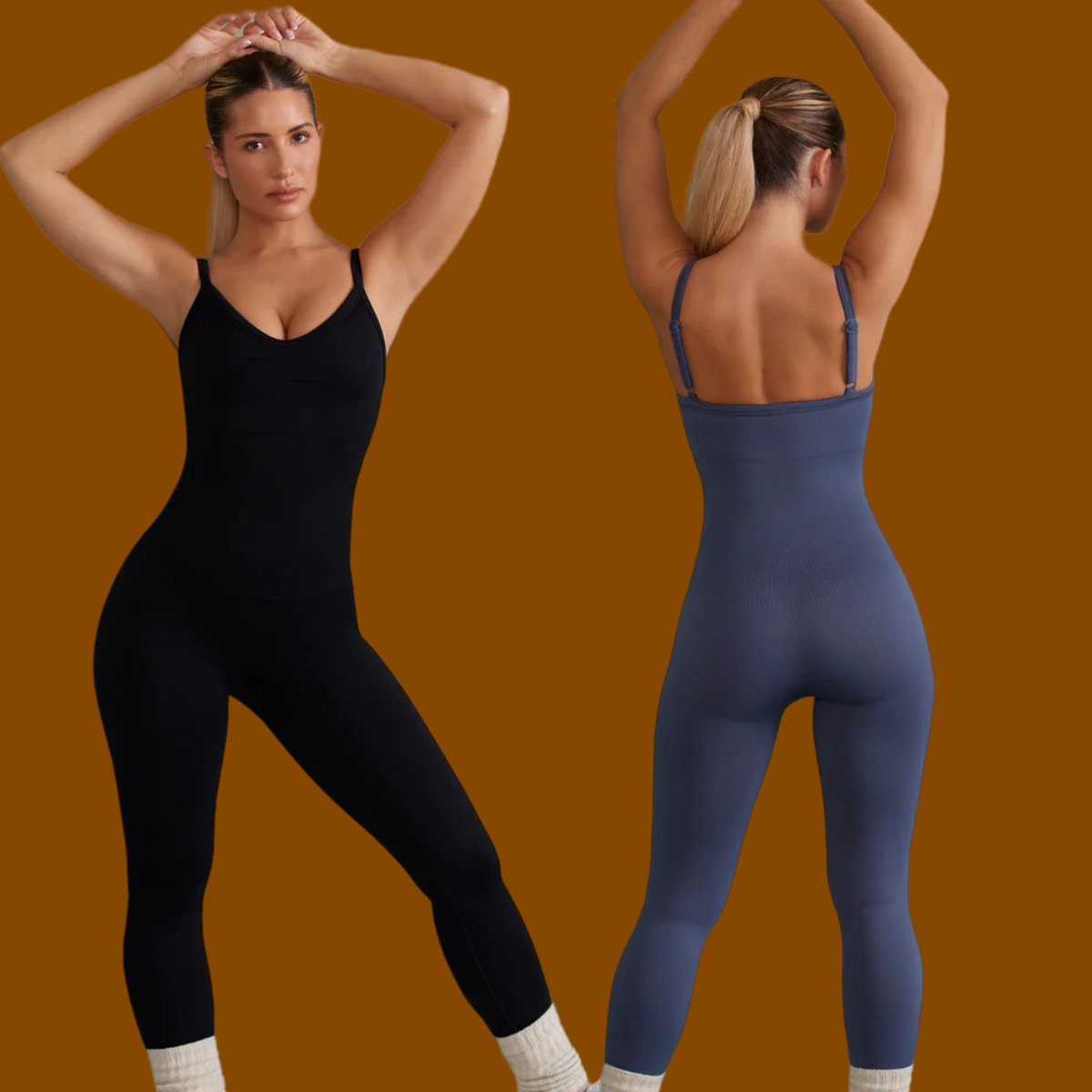 European and American New Quick-Drying Sports Seamless Yoga Bodysuit One-Piece European and American Tight One-Piece Fitness Yoga Wear Women