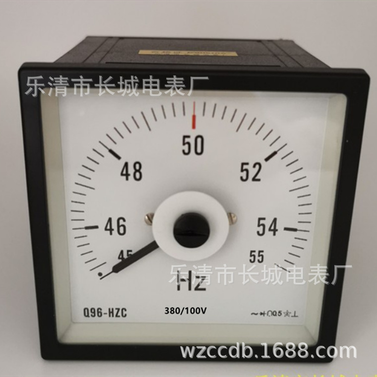长城电表厂 Q96-HZC 45-55HZ 380/100V 交流频率表 广角度 张丝