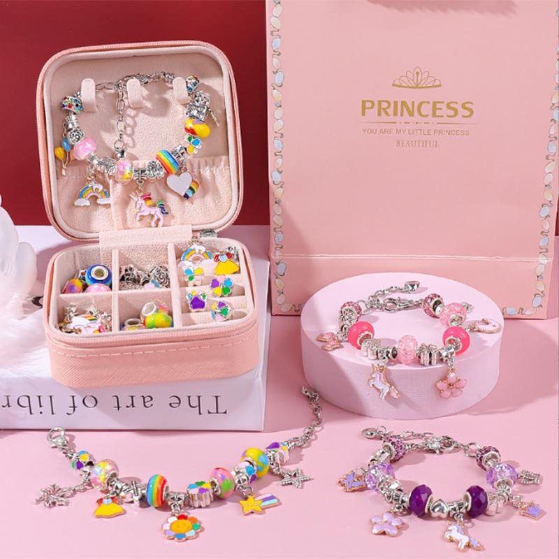 Amazon Hot Selling Product Children's Puzzle Bead Bracelet Set Suitable for 6-12 Years Old Girl Party Birthday Gift