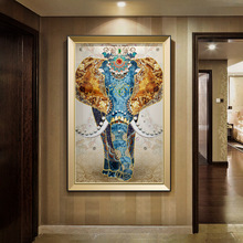 3RLM批发大象玄关装饰画美式欧式招财走廊过道挂画大气客厅壁画玄