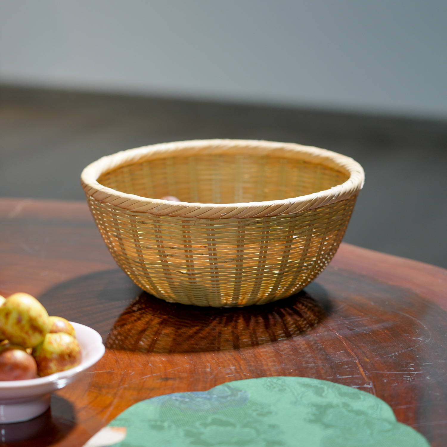 竹编小箩筐竹箩筐收纳筐竹筐小号淘米箩篼喜事筐稻米筐粮食筐